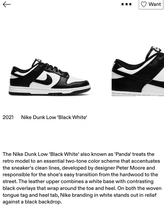 NIKE new 2021 Panda Dunk Low Retro Black White Sneakers - M US7 / W US8.5 - Picture 11 of 16